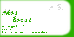 akos borsi business card